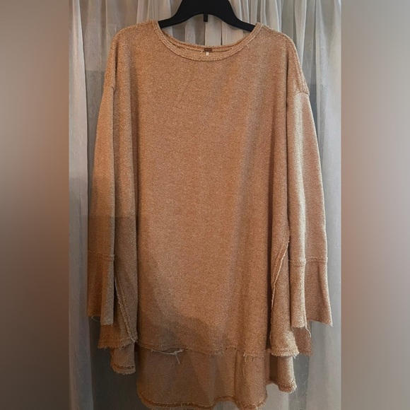 Free People Franny Pullover Honey Ginger size small (oversized) EUC - Picture 6 of 10